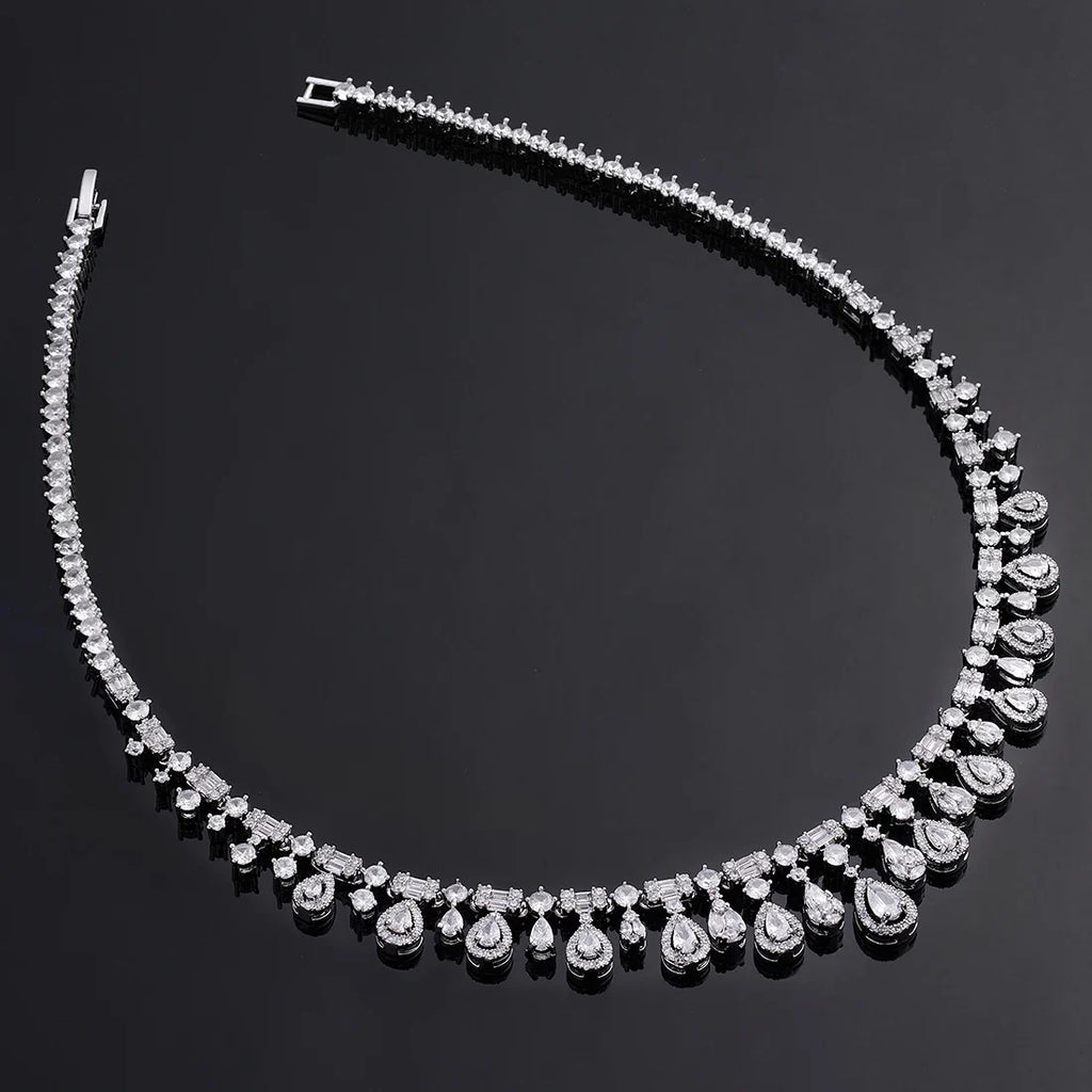 2025 New 4-piece Ring Cubic Zirconia Bridal Wedding Jewelry Set, Dubai Nigeria Crystal Wedding Jewelry Set