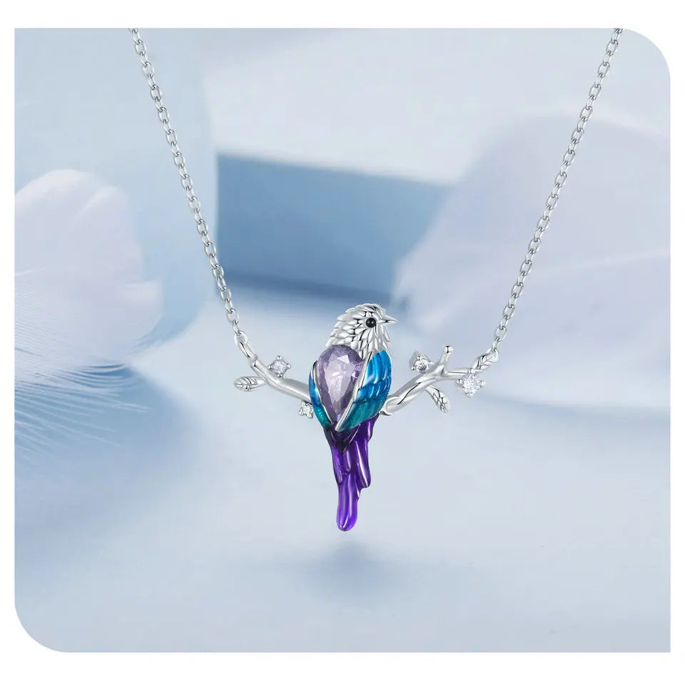 925 Sterling Silver Cute Bird Pendant Necklace for Women Teen Girls Animal Jewelry Gifts for her