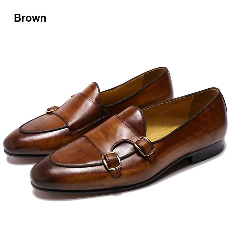 Men's Genuine Leather Loafers – Classic Slip-On Comfort Shoes