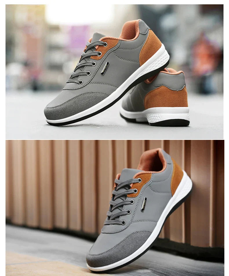 Men Shoes Spring Autumn Waterproof Walking Sneakers Leisure Male Leather Sports Shoes Non-Slip Footwear Tennis for Men