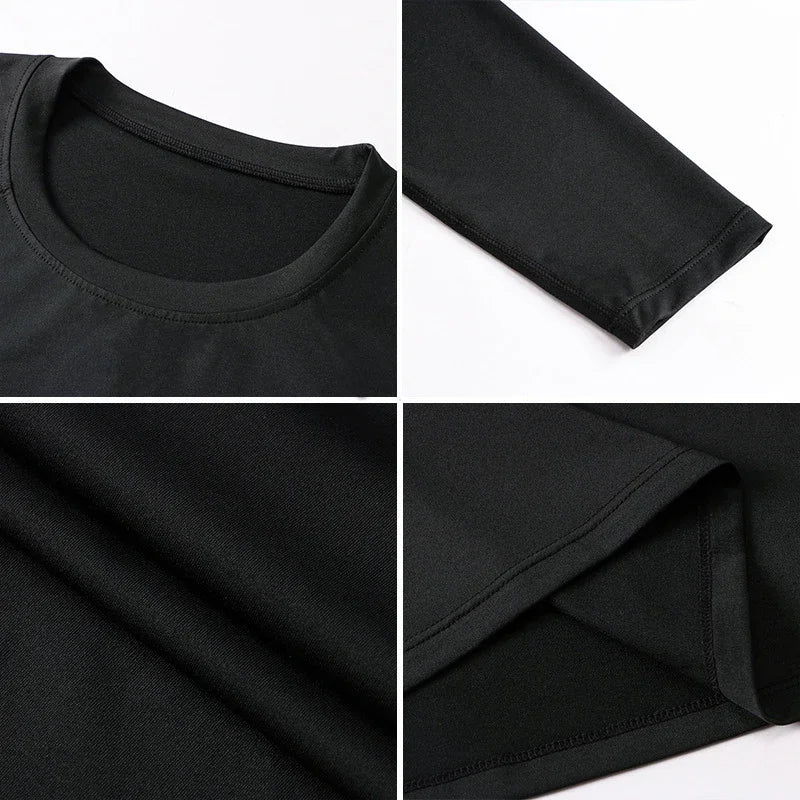 1 or 3 Pack Men's Compression Shirts Long Sleeve Workout Gym T-Shirts Running Tops Cool Quick Dry Sports Baselayer Undershirts