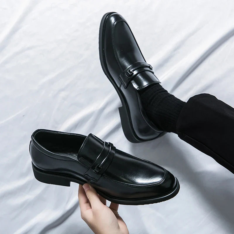 Men's Formal Leather Shoes – Classic Oxford Style, Genuine Leather, Black or Brown, EU 40–48