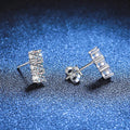 1.2cttw Full Moissanite Stud Earrings for Women 3.5mm Gemstone Lab Diamond Studs Earrings 925 Sterling Silver Jewelry