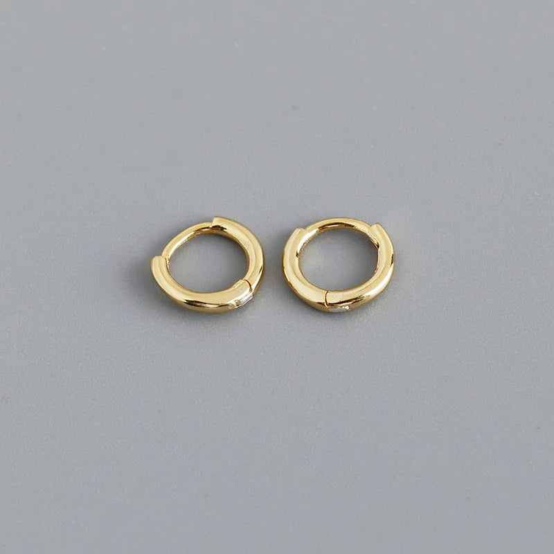 925 Sterling Silver Fashion Simple Huggies Ear Buckle Accessories Minimalist Charm Ear Hoop Earrings for Women Jewelry