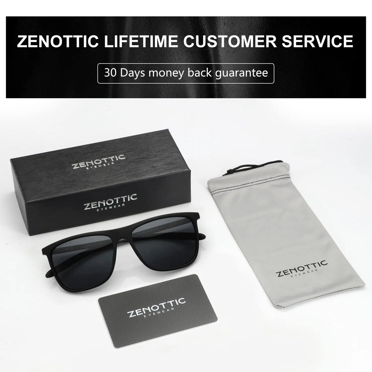 Square Polarized Sunglasses for Men Ultralight Carbon Fiber Sun Glasses Driving Fishing Golf Sports UV400 Protection