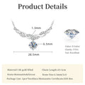 Sparkling 6.5MM Moissanite Necklace 14K Gold Filled Infinity Pendant Necklaces for Women Valentine's Day Jewelry Gift
