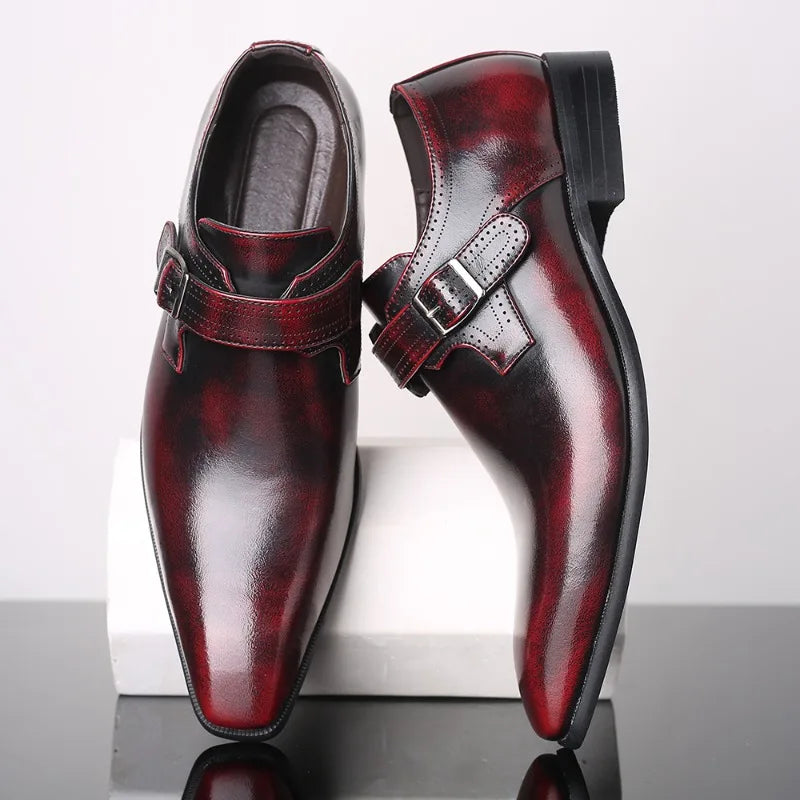 Men’s Pointed Toe Genuine Leather Dress Shoes – Formal Lace-Up EU 40–47