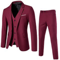Suit Men's (Blazer+ Vest + Trousers) Fashionable Business Solid-color Wedding British-style Workwear, Casual Performance Suit