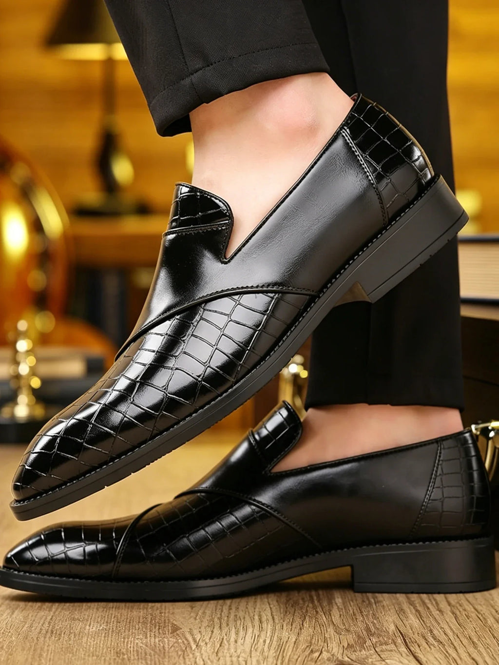 Luxury Leather Shoes for Men Brand Derby Shoes for Men Pointed Toe Men's Formal Shoes Handmade Business Footwear 2026