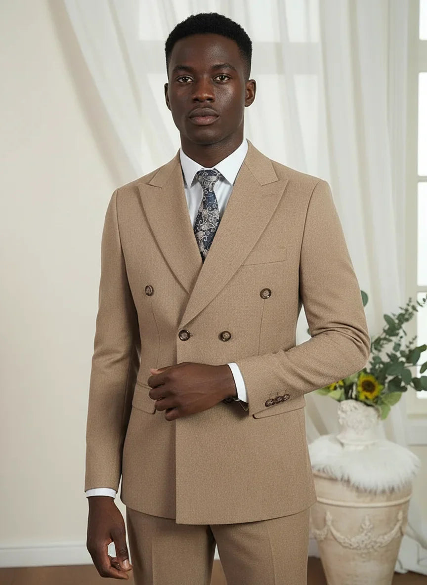 Elegant Man Suit 2 piece set Modern Wedding Party outfit Suits for Men Stylish Business office suit banquet attire