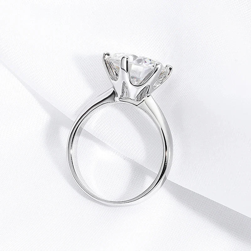 Smyoue Certified 1-5CT Moissanite Ring VVS1 Lab Diamond Solitaire Ring for Women Engagement Promise Wedding Band Jewelry Fine