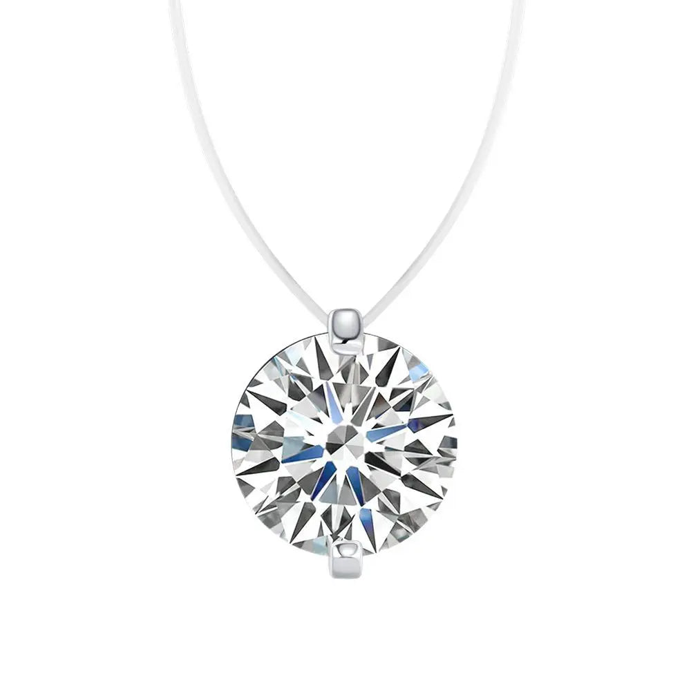 GRA Certified 1CT Marquise Cut Moissanite Pendant Necklace for Woman 925 Silver Fishing Line Water Drop Diamond Necklaces