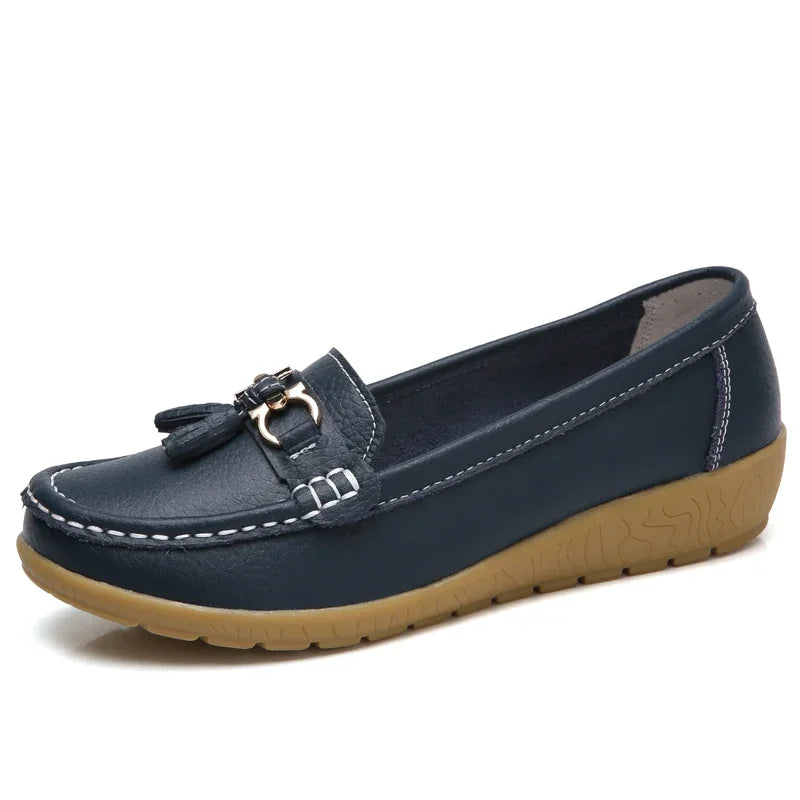 حذاء نسائي سهل الارتداء من اللوفر لباليرينا حذاء موكاسين نسائي أحذية رياضية كاجوال Zapatos Mujer أحذية مسطحة للنساء أحذية كاجوال