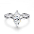 1CT 2CT 3CT Marquise Cut Moissanite Rings for Women Bride Classic Wedding Band 925 Sterling Silver Plated 18K Jewelry GRA