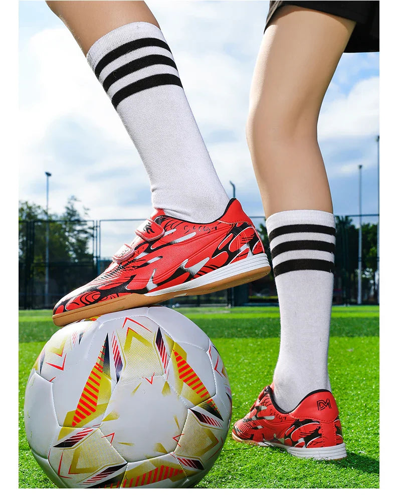 Professional Soccer Shoes Kids Long Spikes FG Football Boots Outdoor Grass Cleats Turf Football Shoes Boys Training Soccer Boots