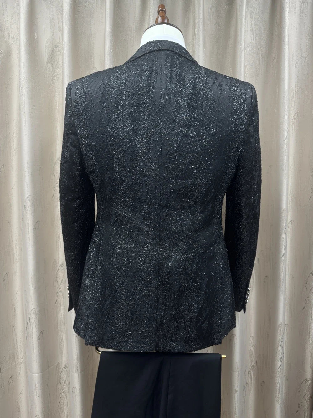Glitter Luxurious Men's Formal Suits 3 Pieces Dancing Wear Elegant Peak Lapel Suit Set For Men Business Party Outfit S-3XL
