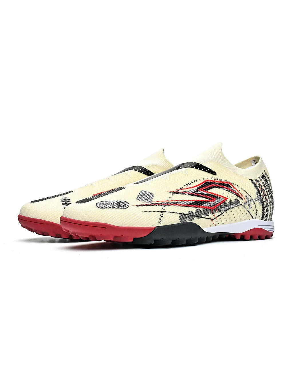 TF Soccer Cleats Men Women Kids PU Synthetic Upper Rubber Outsole Wear-resistant Non-slip Training Shoes