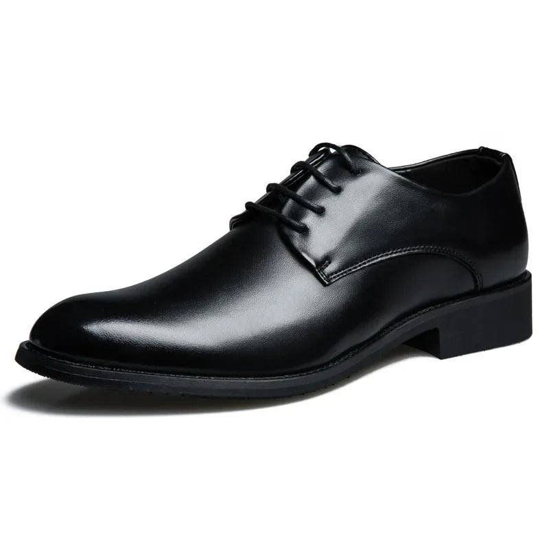 Men's Wedding Leather Business Shoes – Formal Oxford Dress Footwear