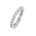 3/3.5/5mm Rose Gold Color All Moissanite Rings for Women Sparkling Wedding Ring 925 Sterling Silver Classic Jewelry Bands