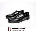LuckMan Mens Dress Shoes PU Leather Fashion Men Business Dress Loafers Pointy  Shoes