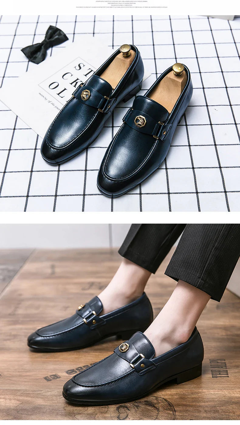 Luxury Men's Brown Dress Shoes 2025 Brand Oxford Shoes Man Social Casual Business Shoes Men Wedding Leather Shoe Zapatillas Male
