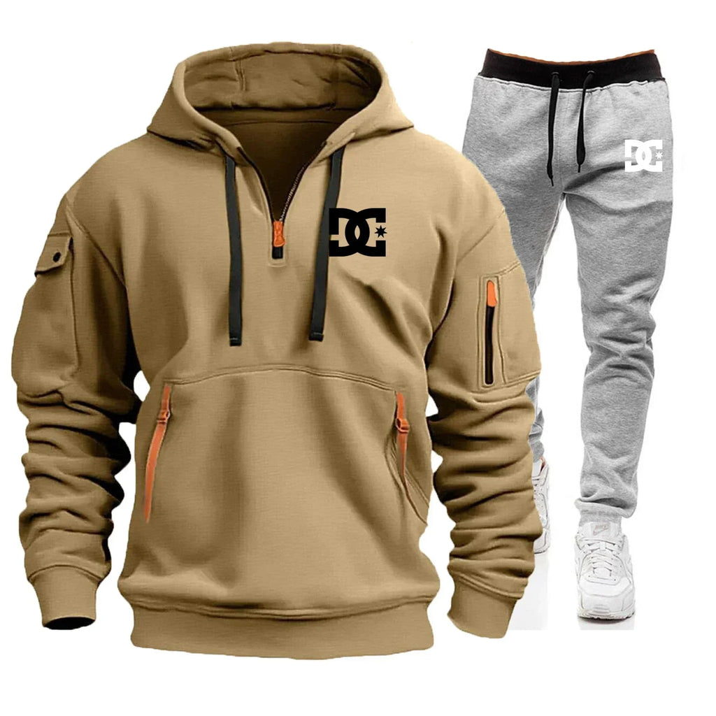 Men's hoodie sets for autumn and winter, featuring casual, fashionable, comfortable and personalized jogging suits and sport pan