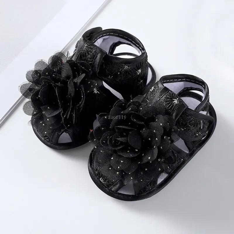 New Children Summer Clogs 0-18M Newborn Infant Baby Girl Princess Bowknot Sandal Sneakers Toddler Soft Crib Walkers Casual Shoes