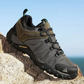 Four-Season Men's Hiking Shoes Outdoor Sports Genuine Leather Wear-Resistant Climbing Shoes Rubber Sole Trekking Sneaker