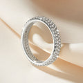 Sparkling 1.3mm D Color Full Moissanite Eternity Ring 14k Gold Filled Double-row Finger Bands GRA Cerified Rings for Womem