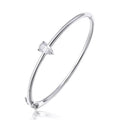 1CT Pear Cut Certified Moissanite Bangles for Women 100% S925 Solid Silver Lab Diamond Bracelets Birthday Gift Jewelry