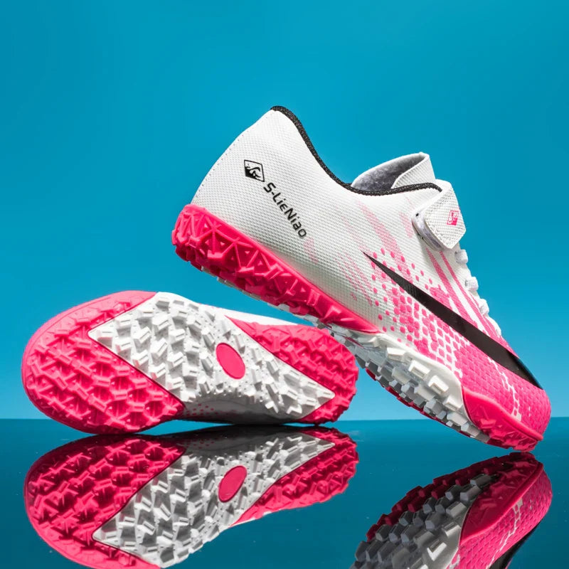 New Kids Professional Football Boots Training Shoes Soccer Shoes Turf Match Grass Ultralight Cleats Boys Non-Slip Drop Shipping
