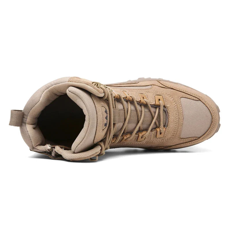 Outdoor boots, hiking shoes, hiking high top shoes, men's shoes, anti slip and wear-resistant off-road sports shoes, combat boot