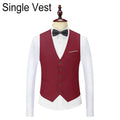 Man Suit Vest Slim V-neck Single-breasted Male Waistcoat Simple Solid Breathable Sleeveless Business Casual Men Vest