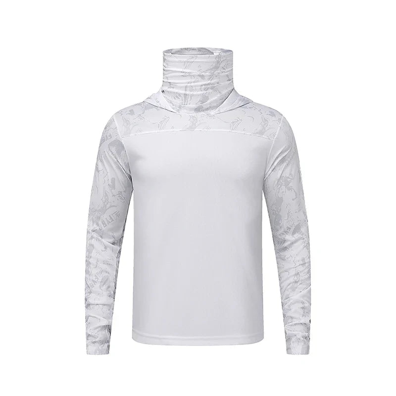 Summer Ultra-thin Tshirts Sun Protection Lightweight Mesh Patchwork Camouflage Ice Silk Sports Elasticity Surface Fishing Tees