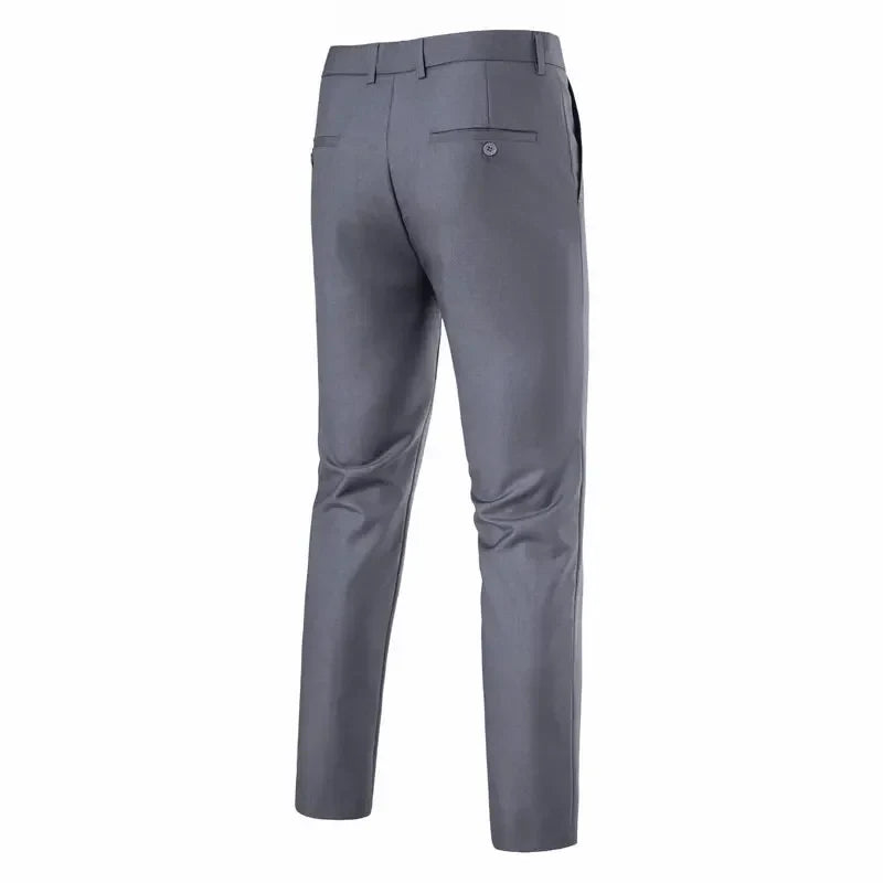 Suit Men's (Blazer+ Vest + Trousers) Fashionable Business Solid-color Wedding British-style Workwear, Casual Performance Suit