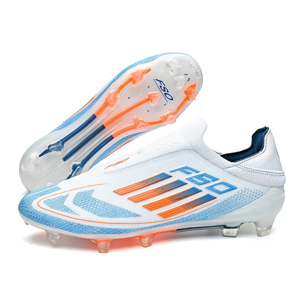 New Men Soccer Shoes Outdoor Sport Football Boots Training Boys Breathable Cleats Adult Long Spikes Non Slip Match Comfortable
