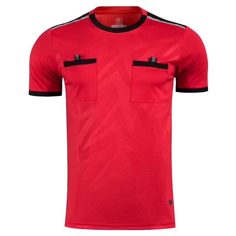 Football Kits 2025 Men Referee Uniforms Soccer Football Jerseys Shirts Pockets Judge Short Sleeve Team Shirt Sportswear Clothes