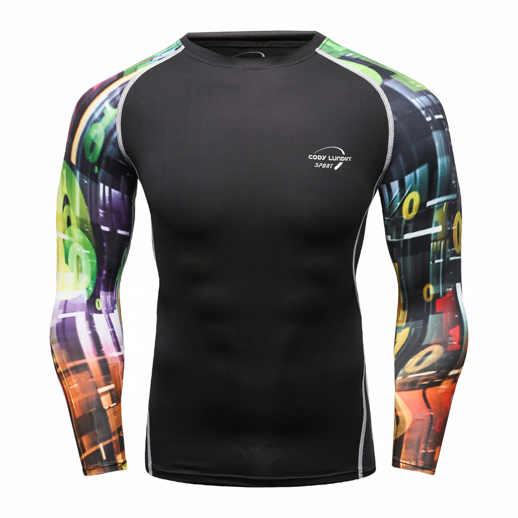 Men Long Sleeve Compression Athletic Workout Shirt Water Sports UPF 50+ Rash Guard High Quality Jiu Jitsu Gi BJJ Top
