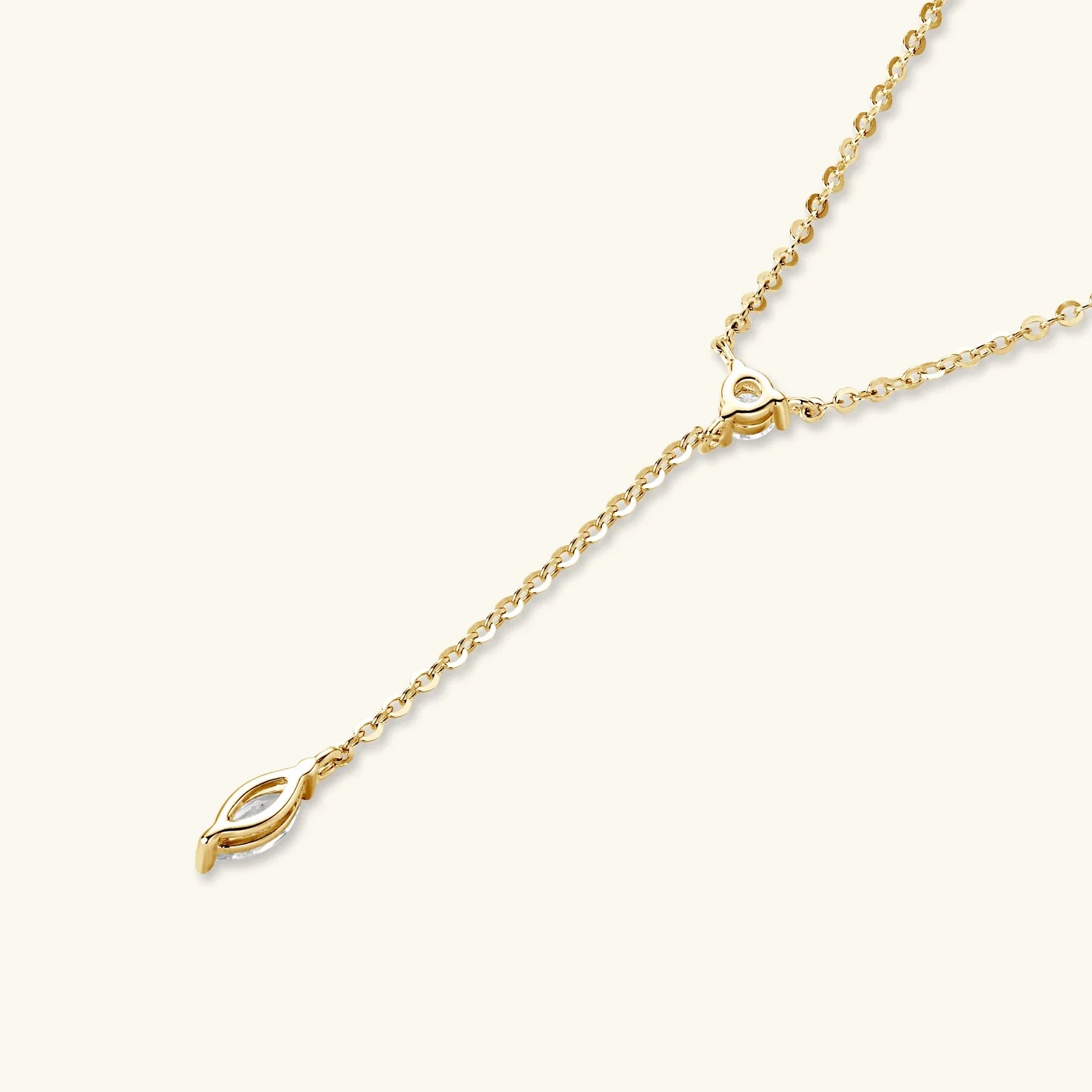 Marquise Cut Moissanite Necklaces Long Tassel Clavicle Chains Necklace for Women 925 Sterling Silver Jewelry Collares