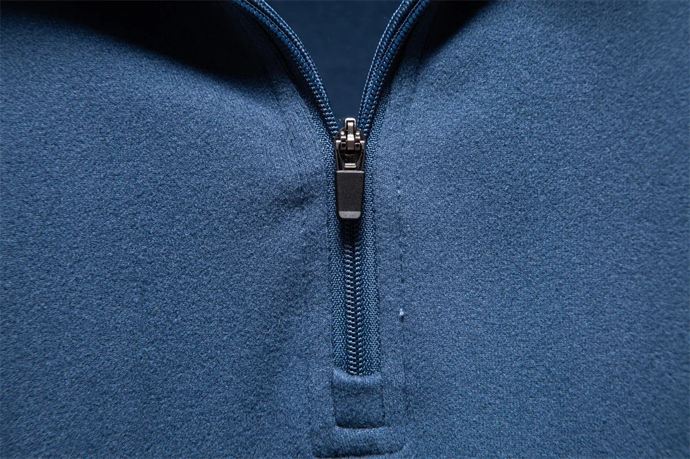 Men Solid Color Soft Shell Zipper Jacket Long Sleeve Pullover Breathable Warm Casual Streetwear