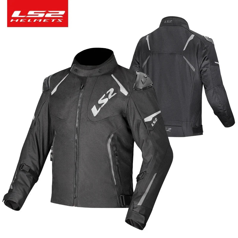 Original LS2 Motorcycle Jacket LS2 ZOOM Winter Warm Waterproof Motorbike Jacket Men Women Breathable CE Anti-fall Off-Road Coat