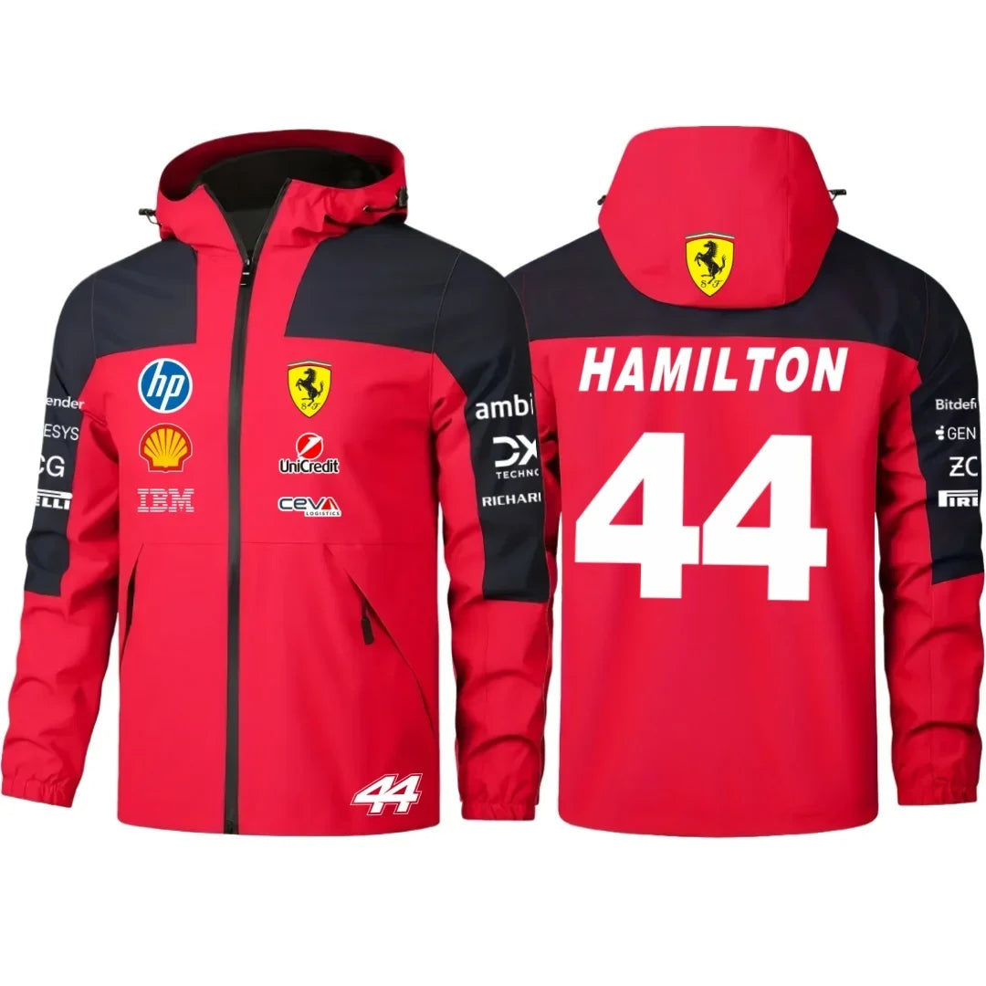 2026 Ferrari F1 driver No.16 Leclerc No.44 Hamilton same jacket with number, thin jacket for spring and autumn seasons, windproo