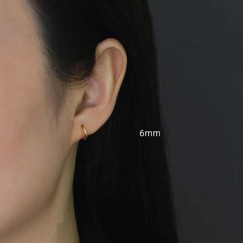 925 Sterling Silver Fashion Simple Huggies Ear Buckle Accessories Minimalist Charm Ear Hoop Earrings for Women Jewelry