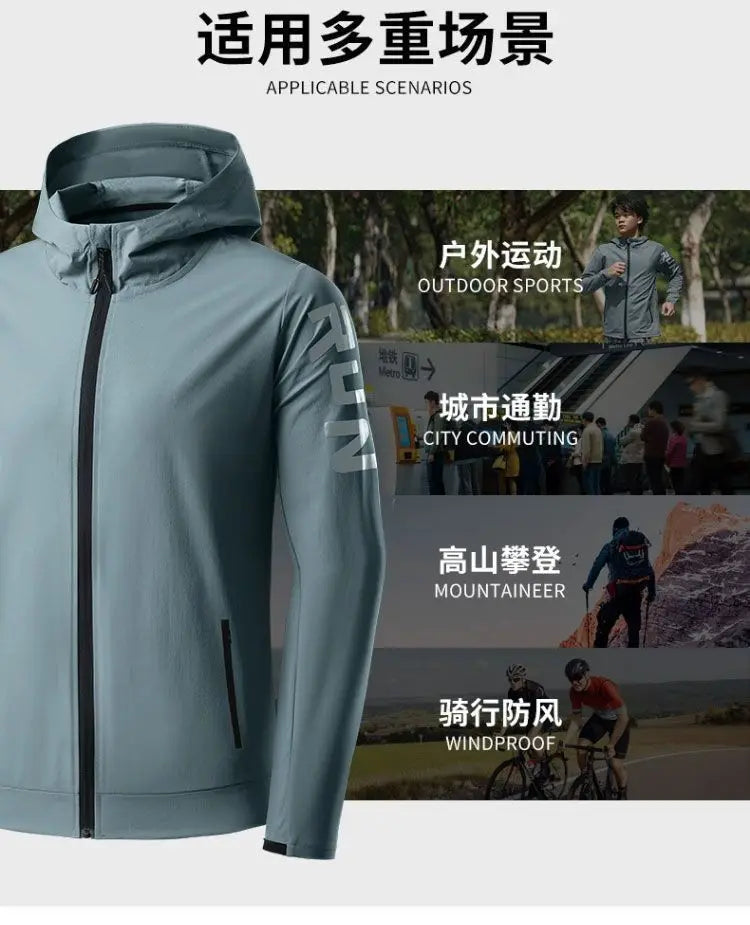 2025 Men's Gym Training Sportswear Running Sets 2 Piece Tracksuit Sports Suit Jacket+Pant Outdoor Workout Morning Run Clothing
