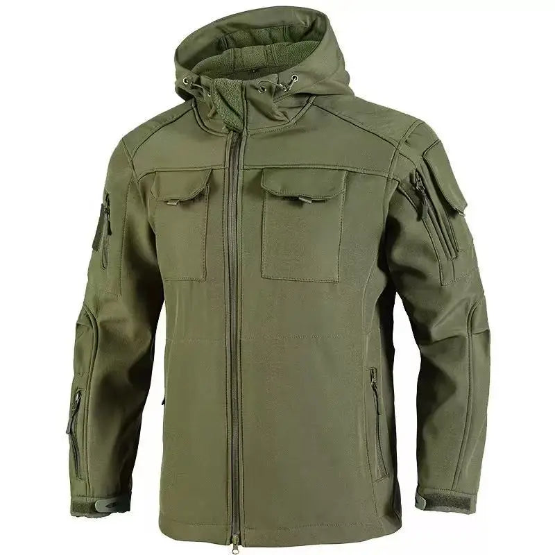 Tactical Military Men Winter Autumn Fleece Waterproof Jackets Sports Hiking Camping Climbing Outdoor Hooded Coat Hunting Combat