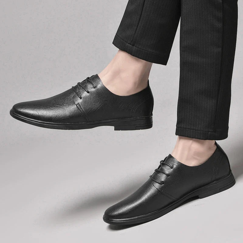 Classic Dress Mens Flats for Wedding Men Oxfords Shoes Fashion Casual Footwear Men New Genuine Leather for Male Walking Shoes