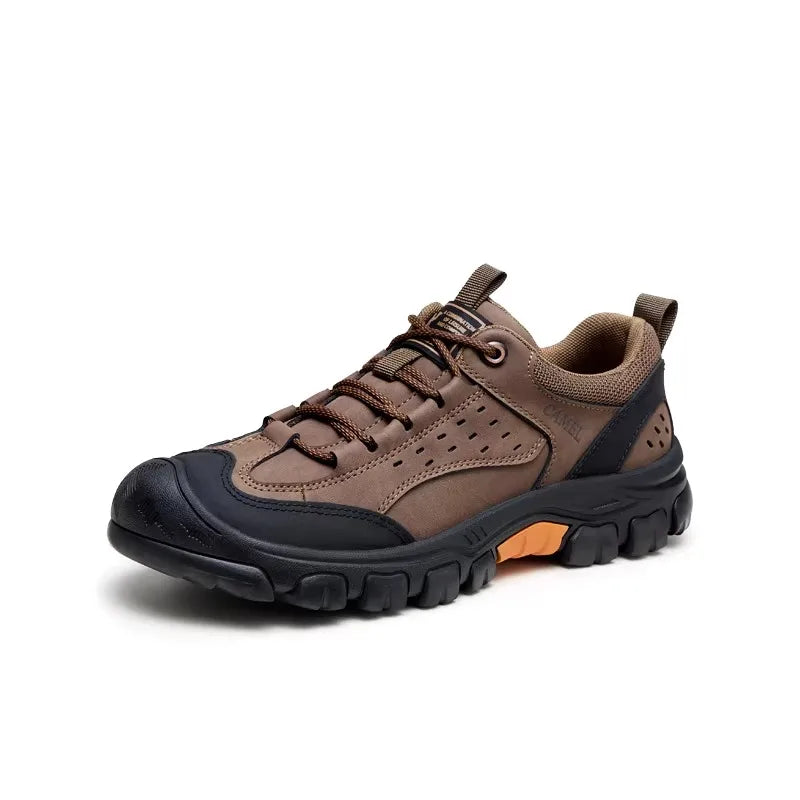 Hiking Shoes for Men Waterproof Outdoor Low-top Hiking Boots Leather Men's Trekking Shoes Walking Male Sneakers New