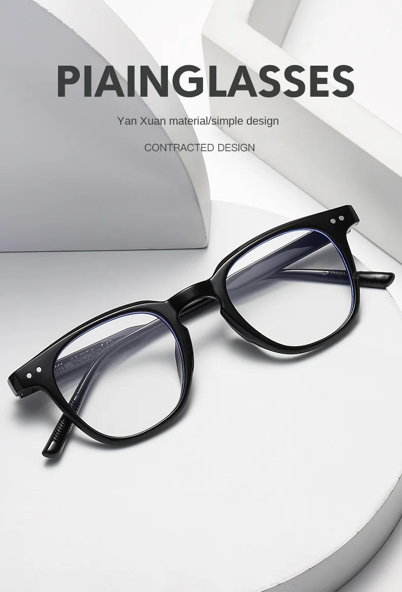 2024 New Fashion Y2K Style Glasses Frame Retro Square Glasses for Women Lady Decorative Eyeglasses Korean Powder Blusher Eyewear