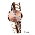 5808 Relogio Feminino Couple Watch Men Quartz watch for Lovers Luxury Womens wristwatch Stainless Steel Waterproof