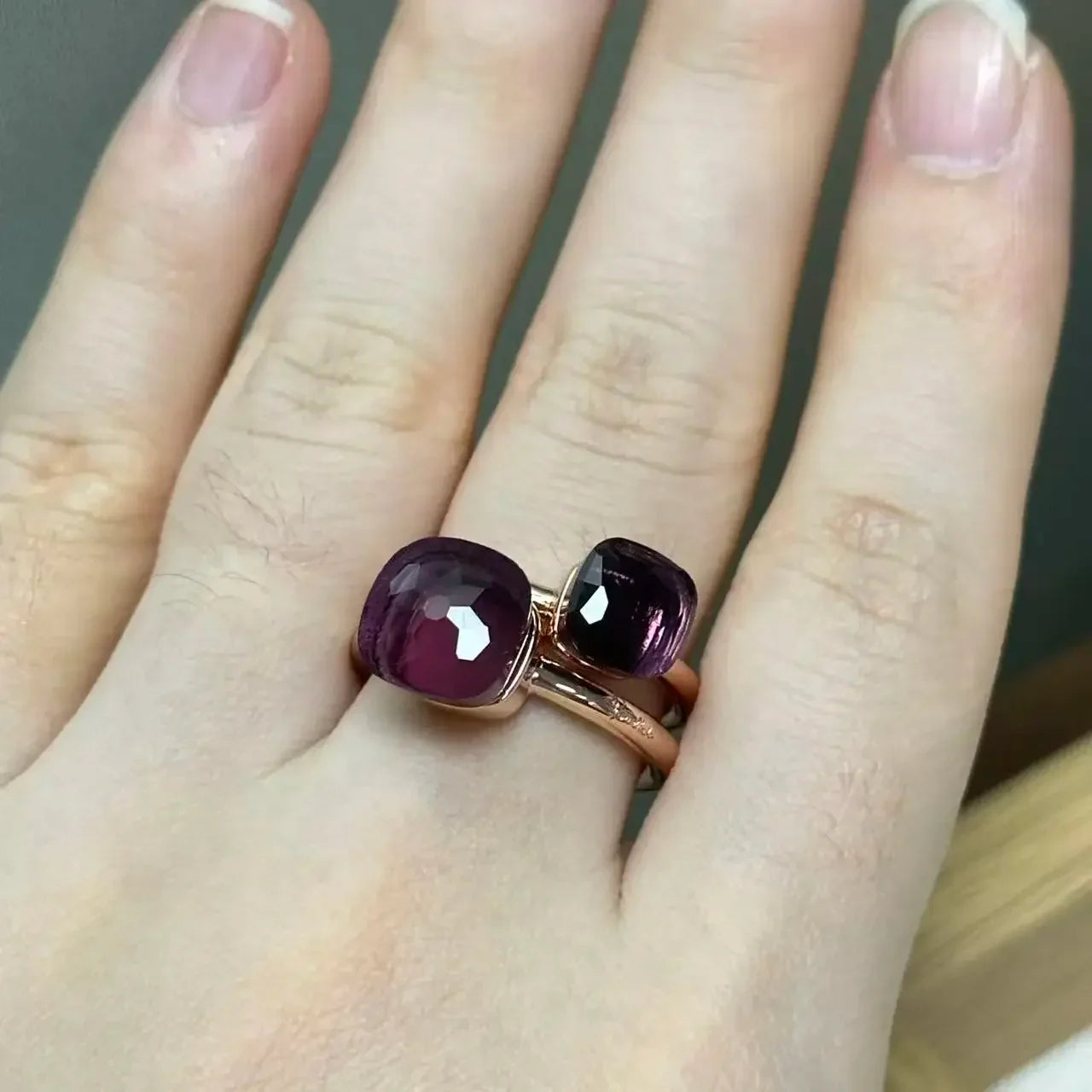 Classic and Petite Ring Set for Women Colorful Cyrstal Fashion Jewelry Gift Vanlentine's Day